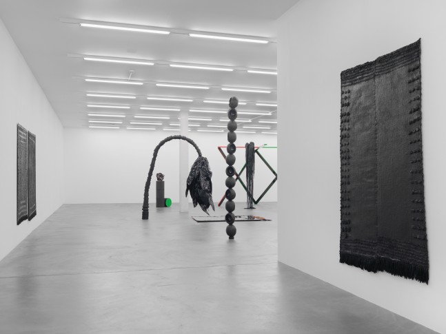 Installation view of sculptures by Eva Rothschild