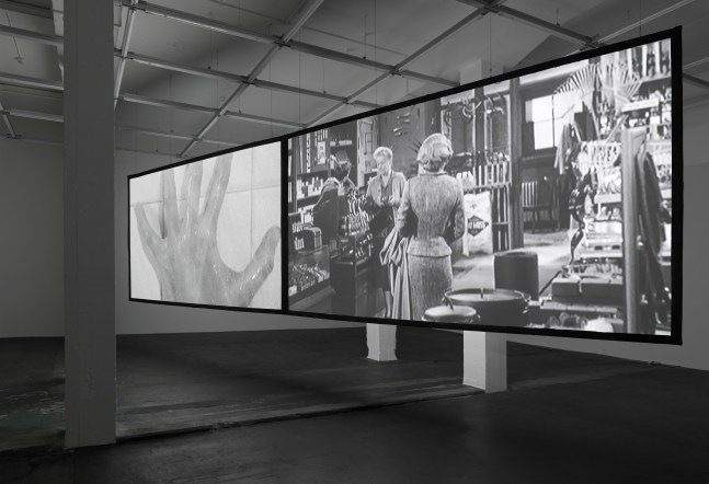 Installation view of Douglas Gordon film and installation exhibition