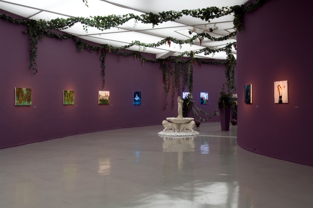 Installation view of works by Karen Kilimnik