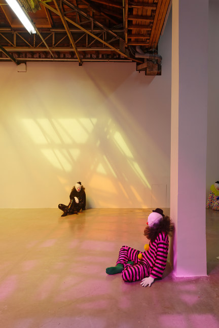 Installation view of sculptures by Ugo Rondinone