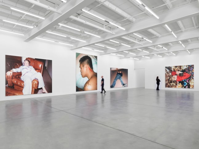 Installation view, Steven Shearer, The Golden Recline, Galerie Eva Presenhuber, Maag Areal, Zurich, 2025