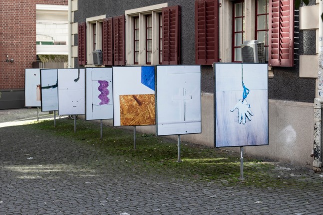 Installation view, Valentin Carron, From A to Bex, TABLEAU, Bahnhof Stadelhofen, Zurich, 2025