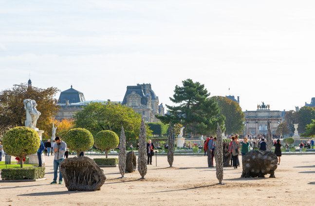 Installation view of sculptures by Jean-Marie Appriou