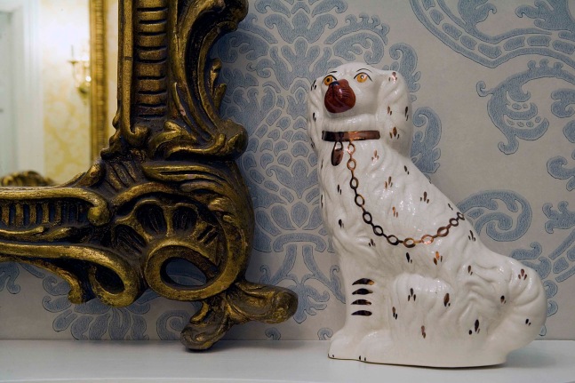 Installation view of sculpture by Karen Kilimnik