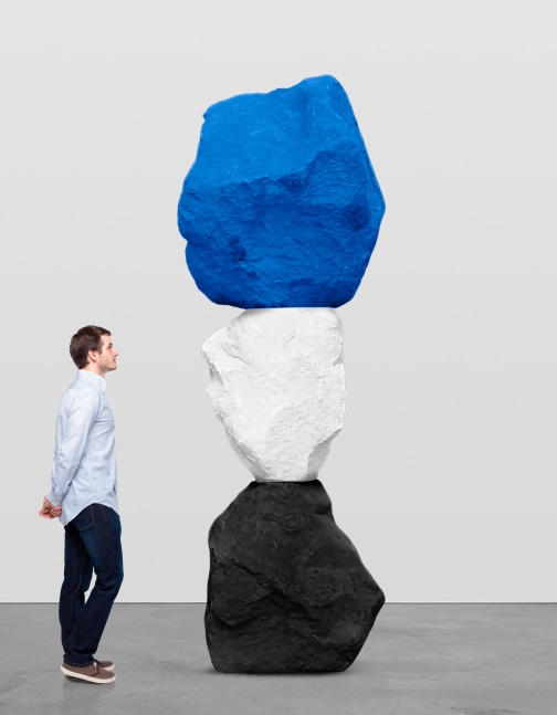 black white blue mountain

2025

Painted stone, stainless steel, concrete

Sculpture approx. 300 x 100 x 100 cm / 118 1/8 x 39 3/8 x 39 3/8 in

&amp;copy; Ugo Rondinone