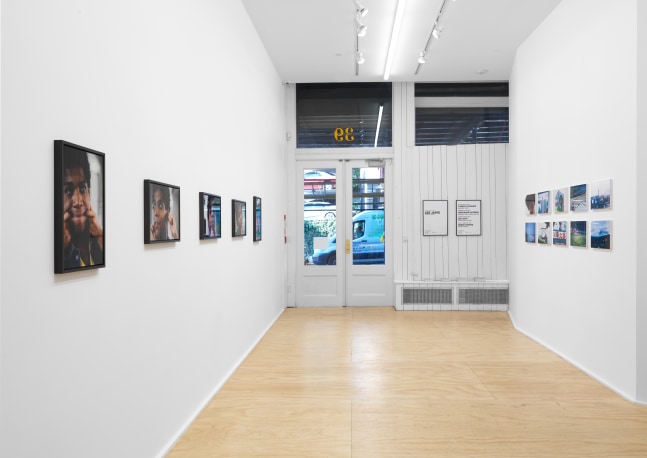 Installation view of photographs by Lee Jaffe