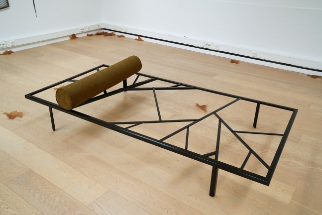 Installation view of sculptures by Martin Boyce