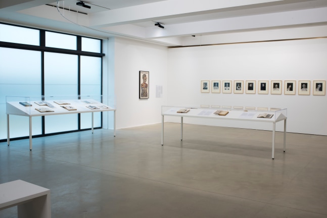 Installation view of works by Walead Beshty