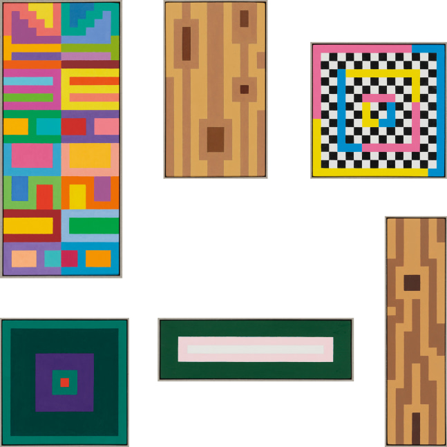 Image of six small paintings by Jean-Frédéric Schnyder