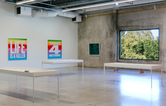 Installation view, John Giorno, No Nostalgia, Marciano Art Foundation, Los Angeles, 2025