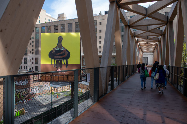 Installation view, Tschabalala Self, Patience, Highline Billboard, New York, 2024