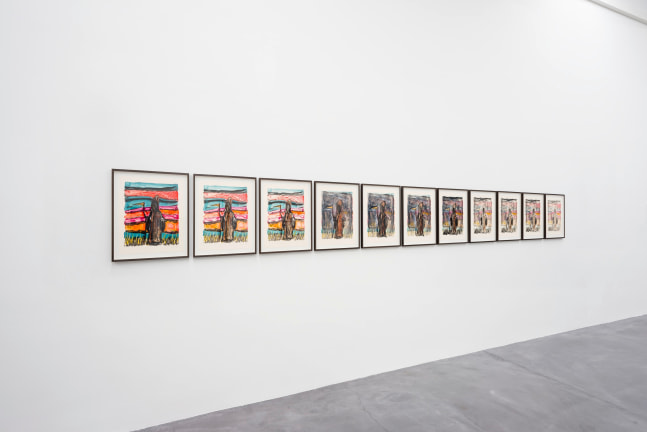 Installation view, Works on Paper, Galerie Eva Presenhuber, L&amp;ouml;wenbr&amp;auml;u Areal, Zurich, 2015