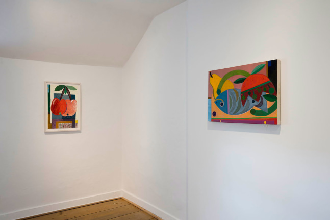 Installlation view, Austin Eddy, Vogel, Fisch und Farbe, Museum Penzberg &amp;ndash; Sammlung Campendonk, Penzberg, 2025