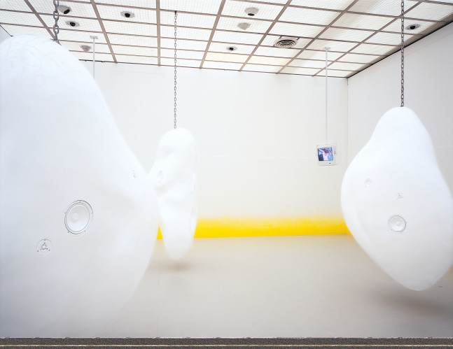 Installation view of sculptures by Ugo Rondinone
