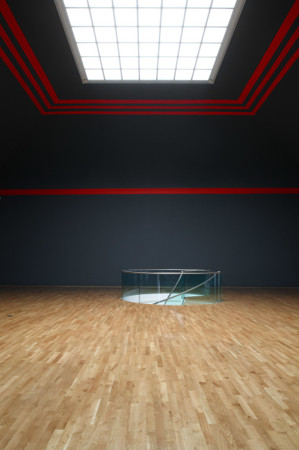 Installation view of wall works by Gerwald Rockenschaub