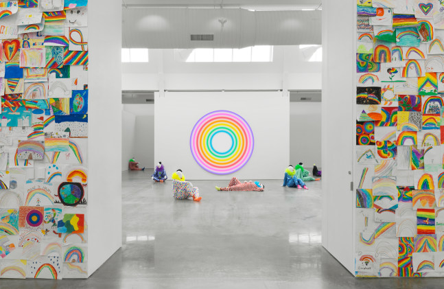 Installation view of works by Ugo Rondinone