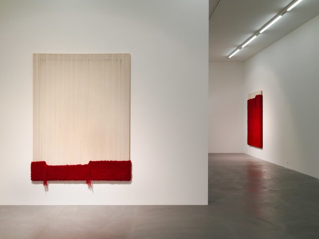 Installation view of wall works by Latifa Echakhch