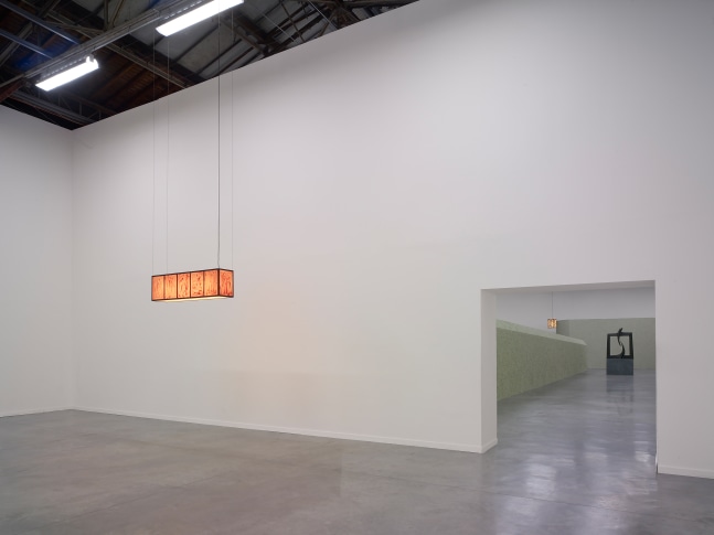 Installation view of sculptures by Valentin Carron