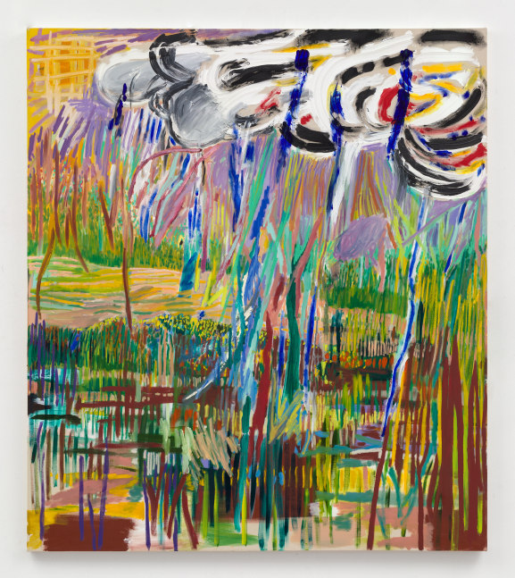 SUN SHOWER 2019 Oil and acrylic on canvas 172.5 x 152.5 cm / 68 x 60 in
