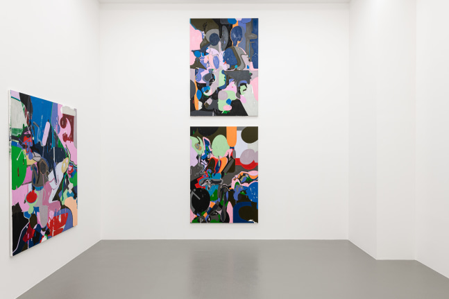 installation view of paintings and drawings by Michael Williams