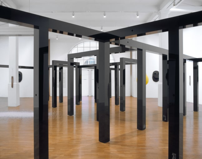 Installation view of sculptures by Ugo Rondinone