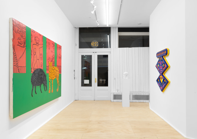 Installation view of group painting, sculpture, photography, and drawing exhibition