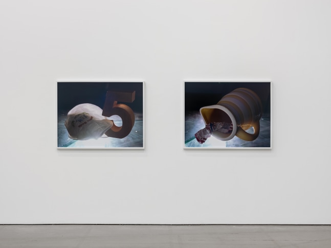 Installation view of photographs by Torbjørn Rødland