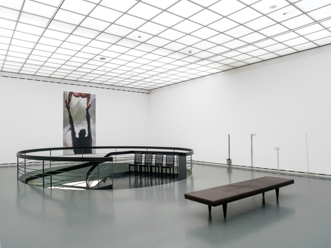 Installation view of Louisa Gagliardi paintings and scultptures