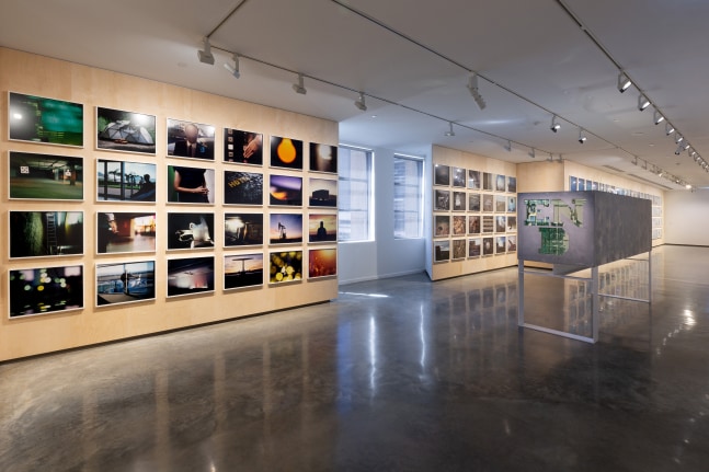 Installation view of works by Doug Aitken