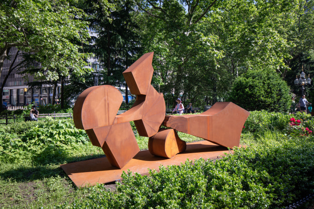 installation views of sculptures by Wyatt Kahn