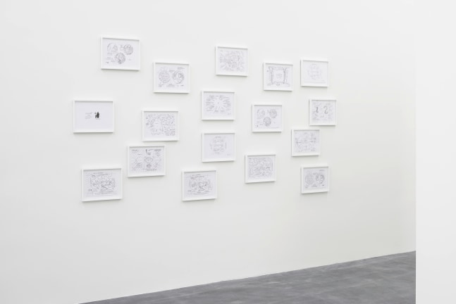 Installation view, Works on Paper, Galerie Eva Presenhuber, L&amp;ouml;wenbr&amp;auml;u Areal, Zurich, 2015