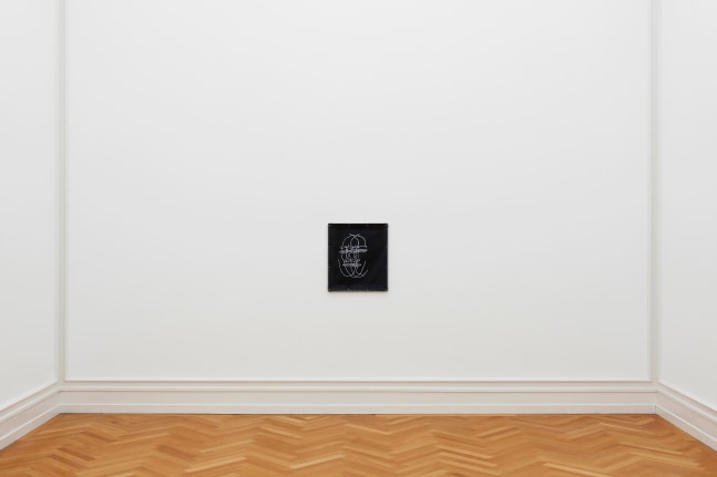 Installation views of paintings by Valentin Carron