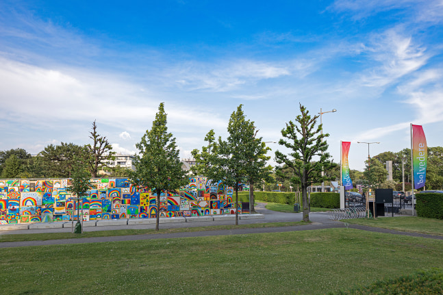 Installation view of work by Ugo Rondinone