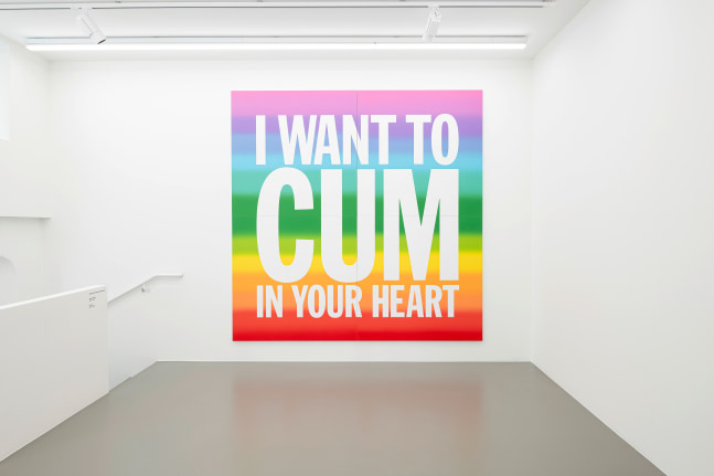 Installation view, John Giorno, God Complex, Galerie Eva Presenhuber, Vienna, 2024