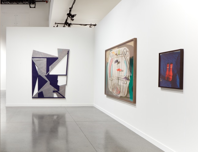 installation view of works by Lucas Blalock and Wyatt Kahn