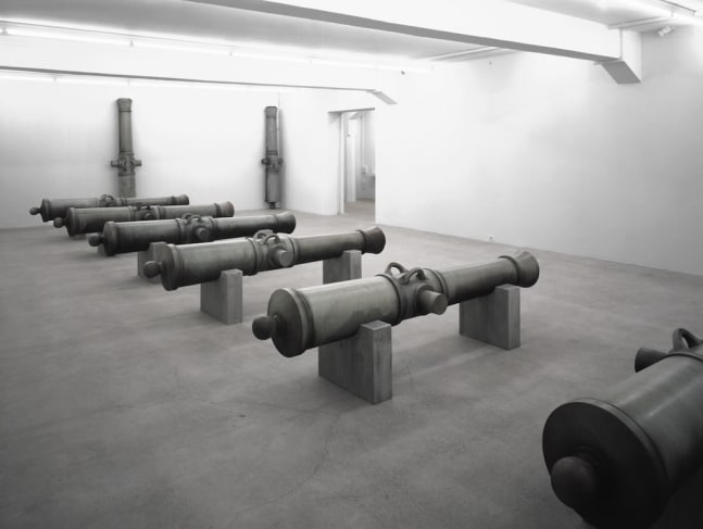 Installation view of Valentin Carron sculpture exhibition