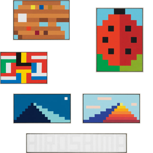 Image of six small paintings by Jean-Frédéric Schnyder