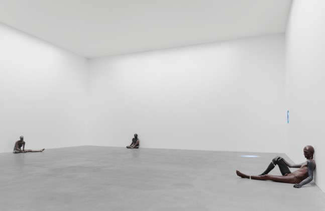 Installation view of sculptures by Ugo Rondinone