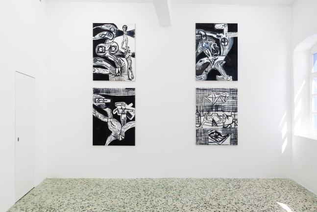 Installation view of Tobias Pils paintings exhibition