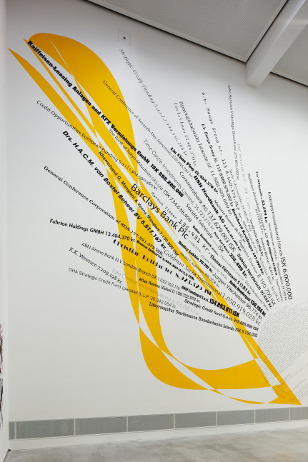 Installation view of sculptures by Angela Bulloch