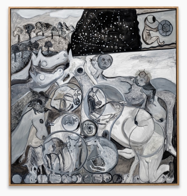 gray painting by Tobias Pils