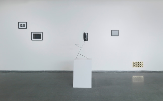 Installation view of sculptures by Martin Boyce