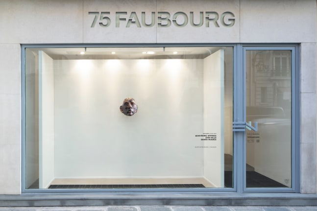 Installation view, Jean-Marie Appriou, Sam Falls, Shara Hughes, Galerie 75 Faubourg, Paris, 2021