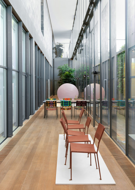 Installation view of works by Franz West