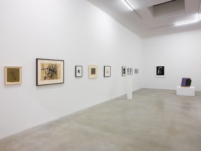 Installation view of works by various artists