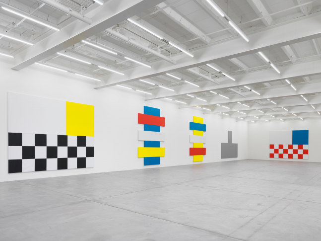 Installation view of Joe Bradley painting exhibition