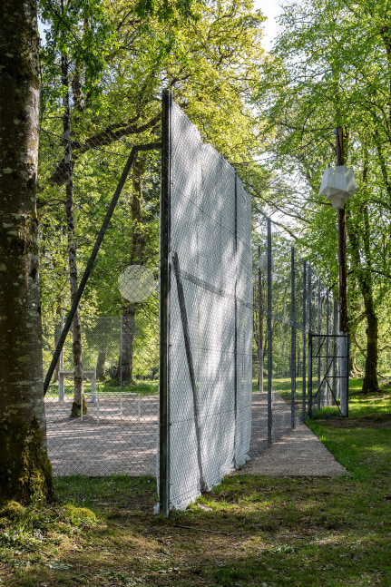 Installation view of outdoor sculpure by Martin Boyce