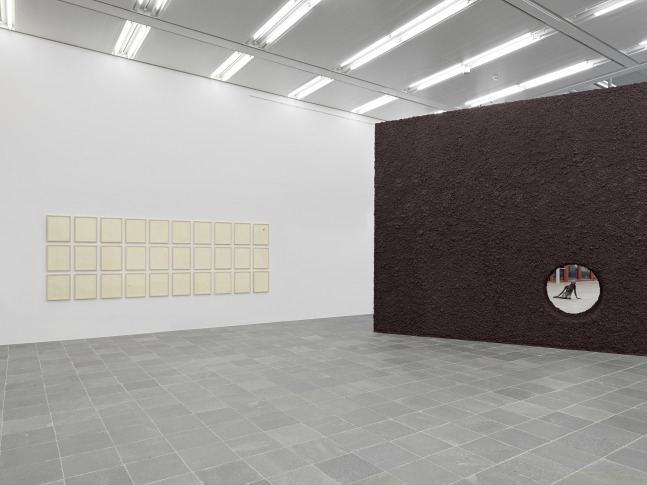 Installation view of sculptures by Ugo Rondinone