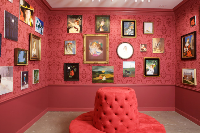 Installation view, Karen Kilimnik, ICA, Philadelphia, 2007