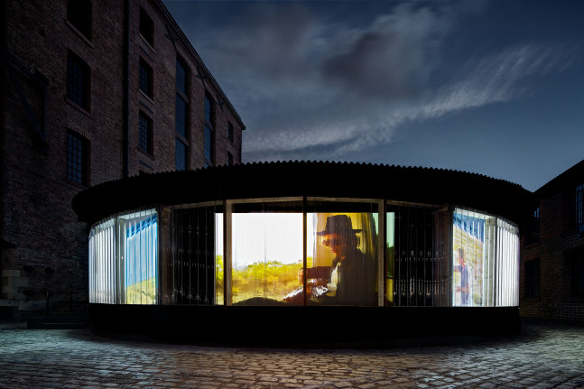 Installation view of Works by Doug Aitken